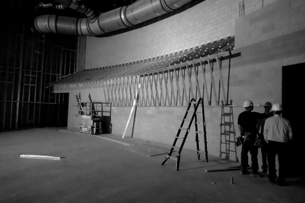SHS auditorium sound walls