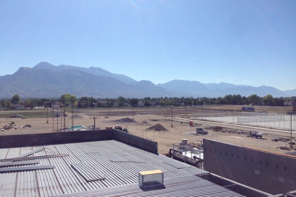 athletic fields from roof