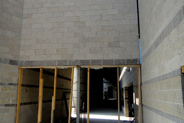 closeup of entry to athletic wing