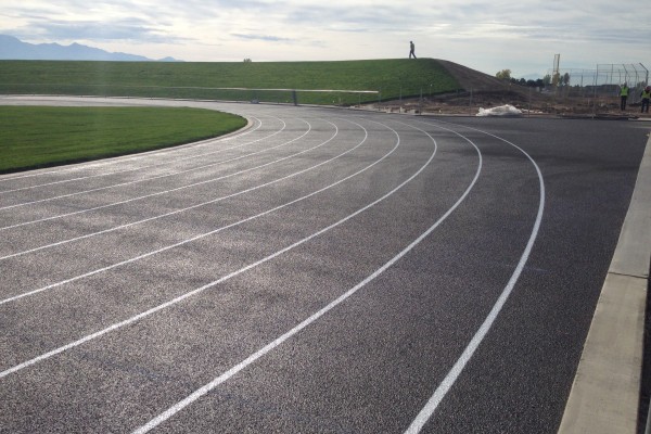 track lines painted